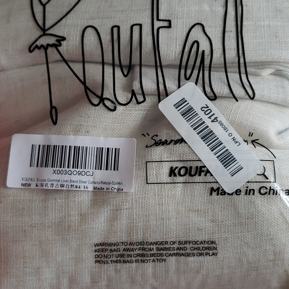 Koufall Linen Blend Curtains - Picture 5 of 5